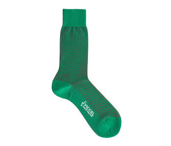 VICCEL / CELCHUK Socks Pistacio Green Red Square Dot